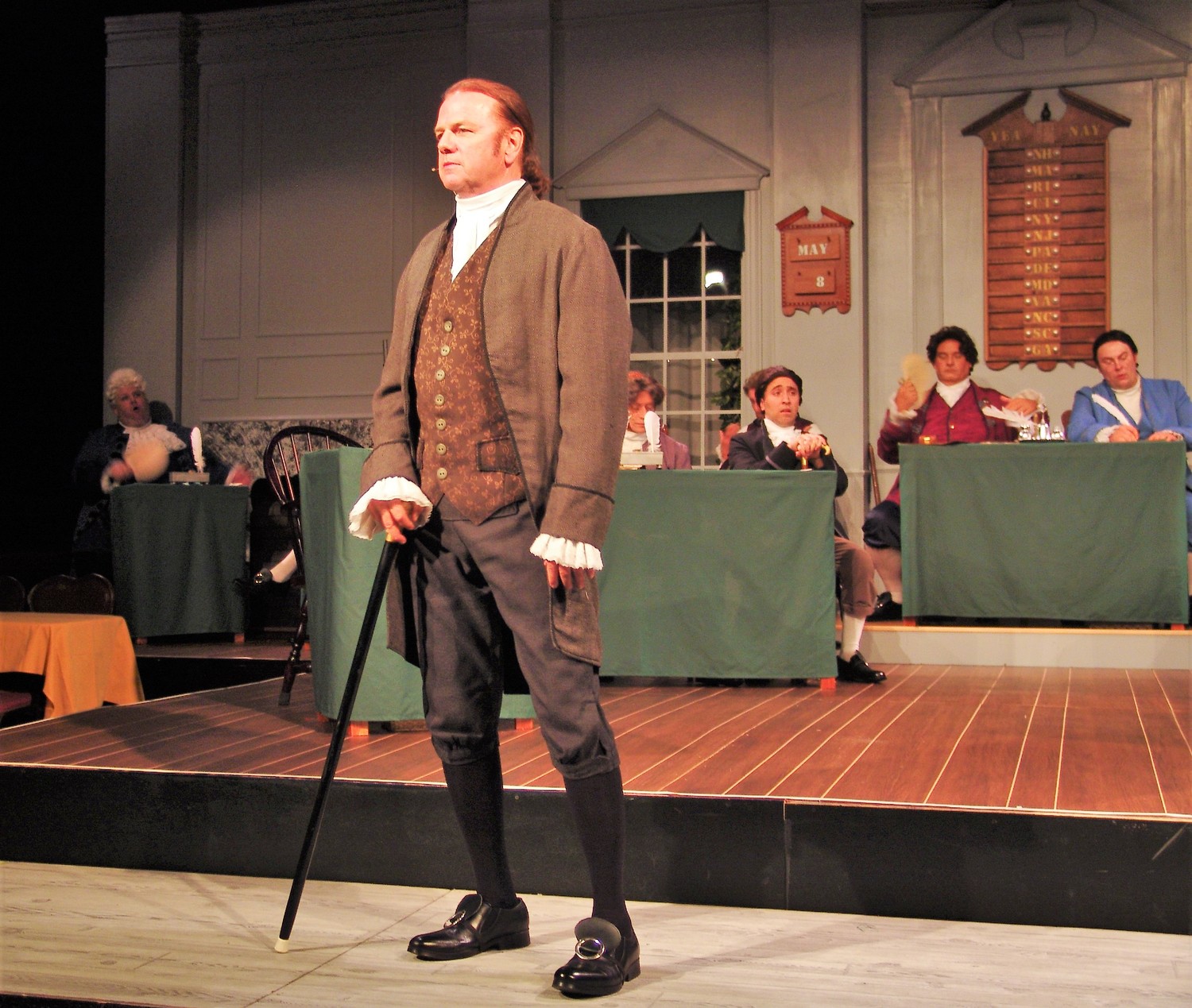 Tony Award-nominated stage, TV and film actor Kevin Anderson portrays the lead role of John Adams in the Alhambra Theatre & Dining's production of “1776.”